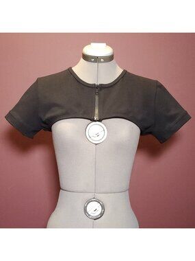 Black Cotton Cropped Bolero Shrug - NWOT